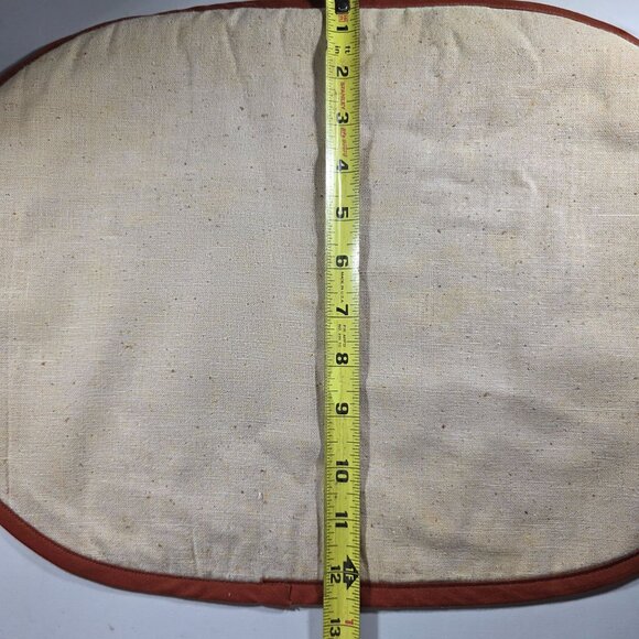 Set Of four oval Quilted Placemats one round Floral fall autumn Thanksgiving - Picture 4 of 8